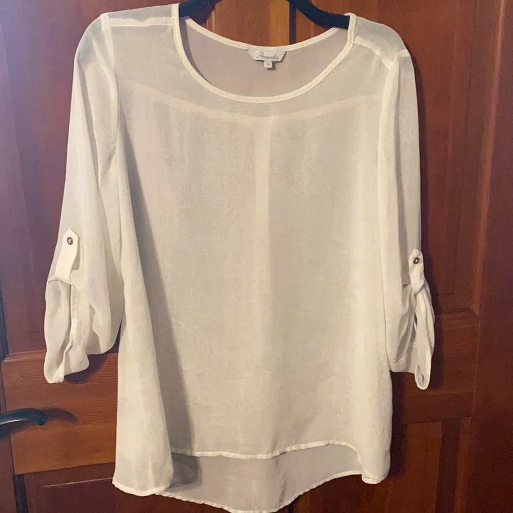 PEACOCK SHEER TOP